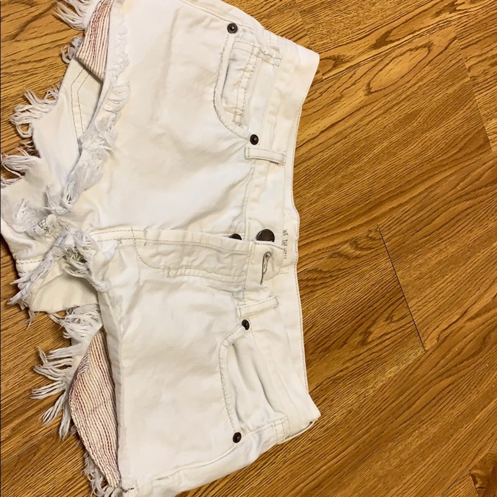 Free People White Denim Shorts